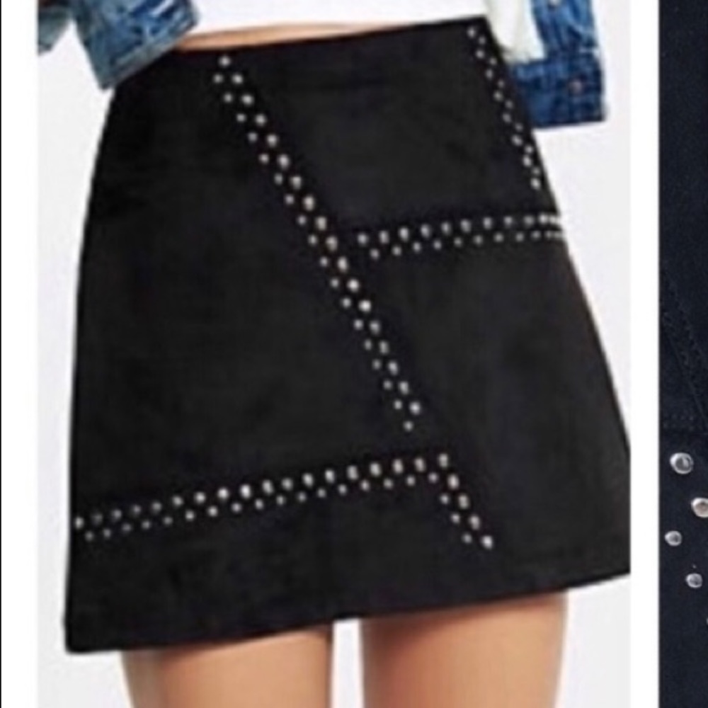 - New Express studded mini suede skirt
#17
